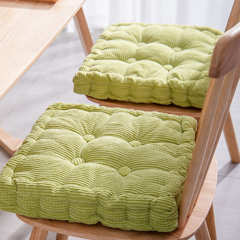 Green Square Cushion Soft Leaning Plush Backrest Throw Seat Pillow Home Office Sofa Decor