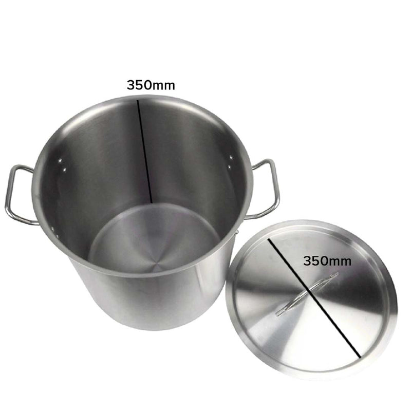 Stock Pot 33L Top Grade Thick Stainless Steel Stockpot 18/10