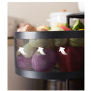 4 Tier Steel Round Rotating Kitchen Cart Multi-Functional Shelves Portable Storage Organizer with Wheels