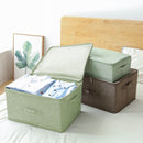 2X Green Large Portable Double Zipper Storage Box Moisture Proof Clothes Basket Foldable Home Organiser