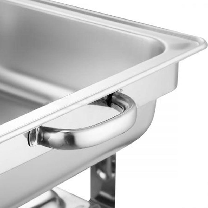 4.5L Dual Tray Stainless Steel Roll Top Chafing Dish Food Warmer