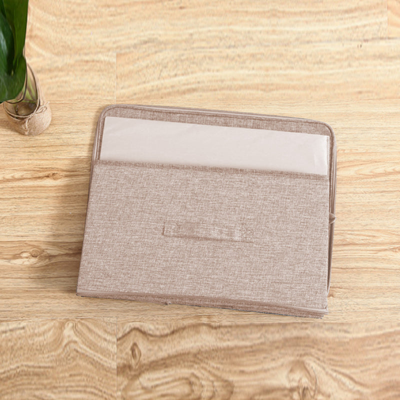2X Beige Small Portable Double Zipper Storage Box Moisture Proof Clothes Basket Foldable Home Organiser