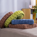 2X Coffee Round Cushion Soft Leaning Plush Backrest Throw Seat Pillow Home Office Decor