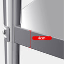 120cm Commercial Catering Kitchen Stainless Steel Prep Work Bench Table with Backsplash and Caster Wheels