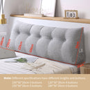 2X 180cm Silver Triangular Wedge Bed Pillow Headboard Backrest Bedside Tatami Cushion Home Decor