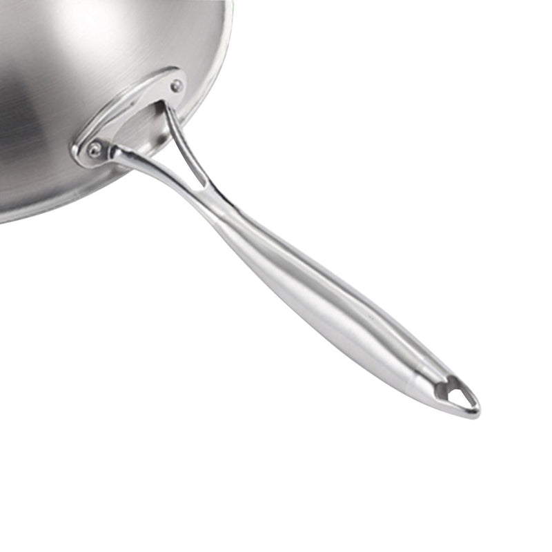 18/10 Stainless Steel Fry Pan 34cm Frying Pan Top Grade Skillet with Helper Handle and Lid