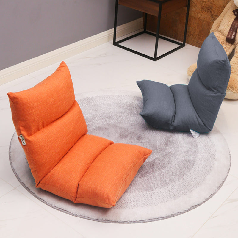 Lounge Floor Recliner Adjustable Lazy Sofa Bed Folding Game Chair Orange