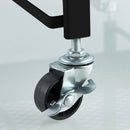 3 Tier Steel Black Foldable Kitchen Cart Multi-Functional Shelves Portable Storage Organizer with Wheels