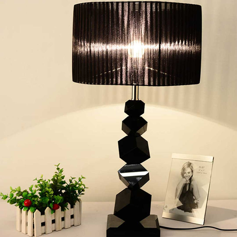 2X 55cm Black Table Lamp with Dark Shade LED Desk Lamp