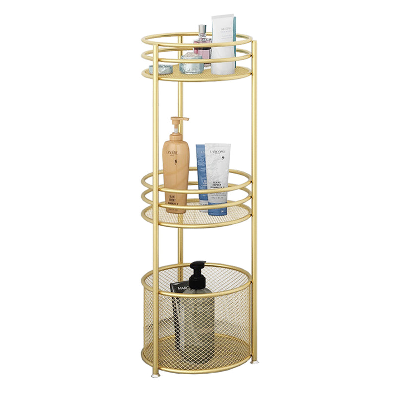 3 Tier Bathroom Freestanding Storage Shelf Multifunctional Display Rack Organiser with Basket