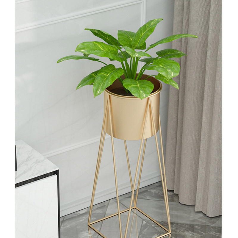 2X 50cm Gold Metal Plant Stand with Gold Flower Pot Holder Corner Shelving Rack Indoor Display