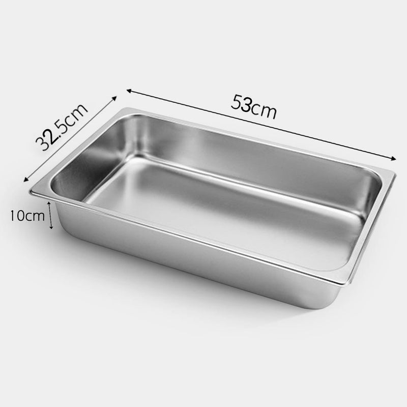 Gastronorm GN Pan Full Size 1/1 GN Pan 10cm Deep Stainless Steel Tray