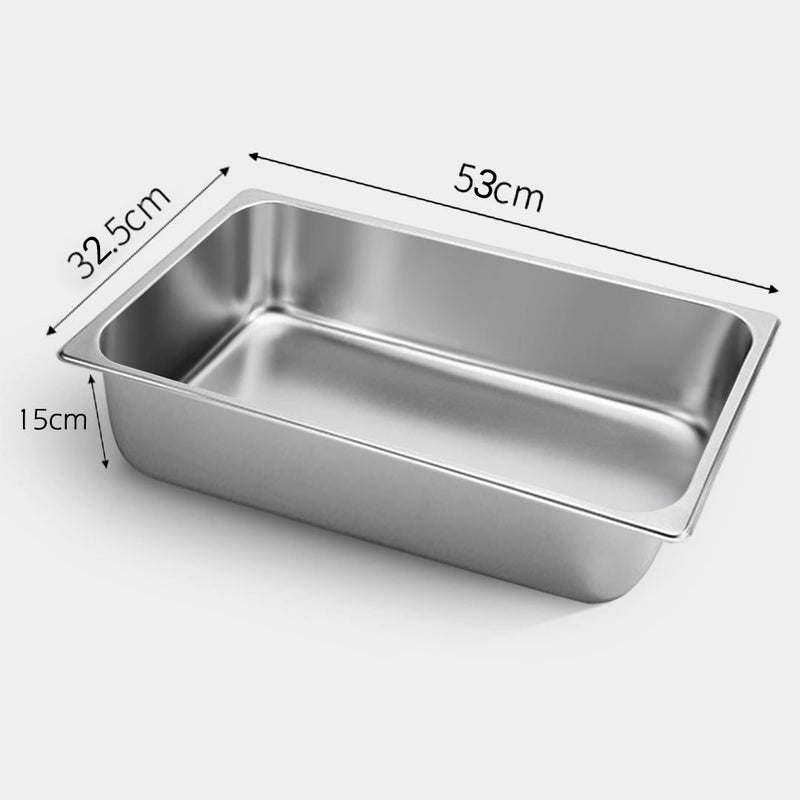 Gastronorm GN Pan Full Size 1/1 GN Pan 15cm Deep Stainless Steel Tray