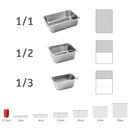 Gastronorm GN Pan Full Size 1/1 GN Pan 4cm Deep Stainless Steel Tray With Lid