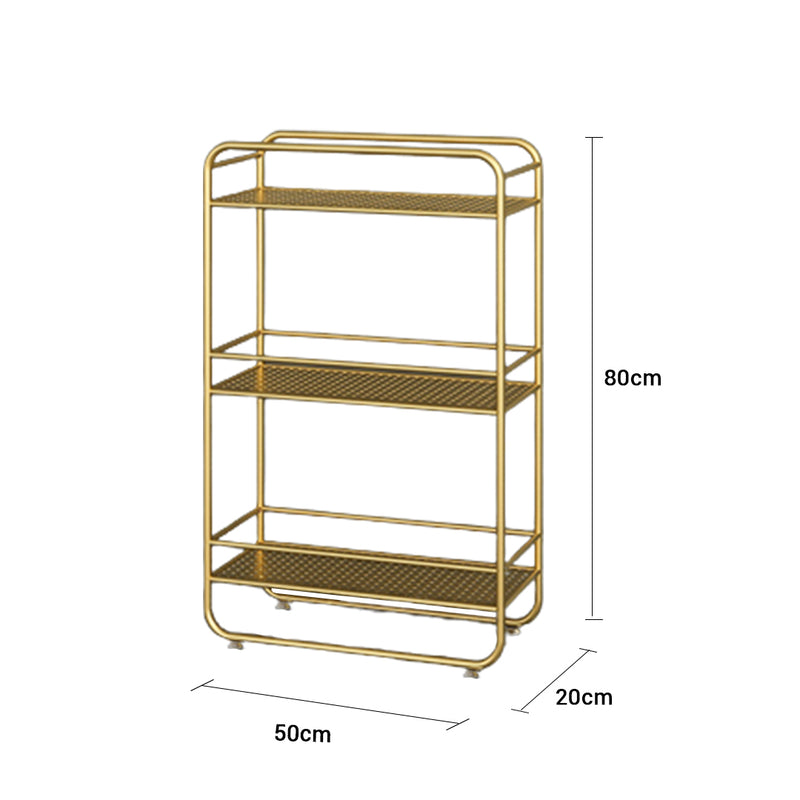 3 Tier Rectangular Bathroom Shelf Multifunctional Storage Display Rack Organiser