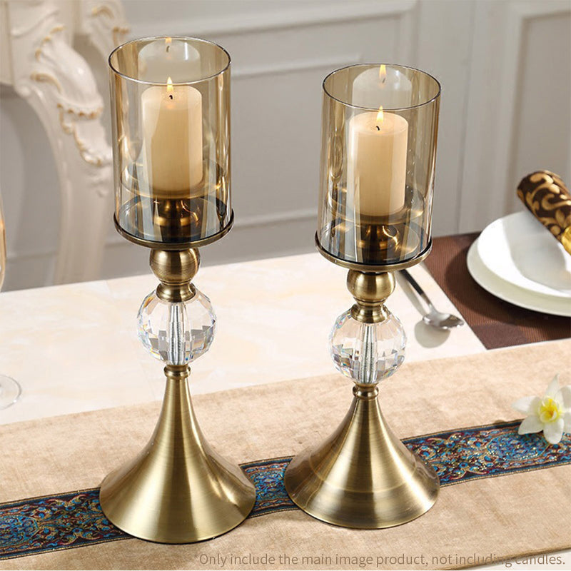 43cm 38cm Glass Candle Holder Candle Stand Glass/Metal