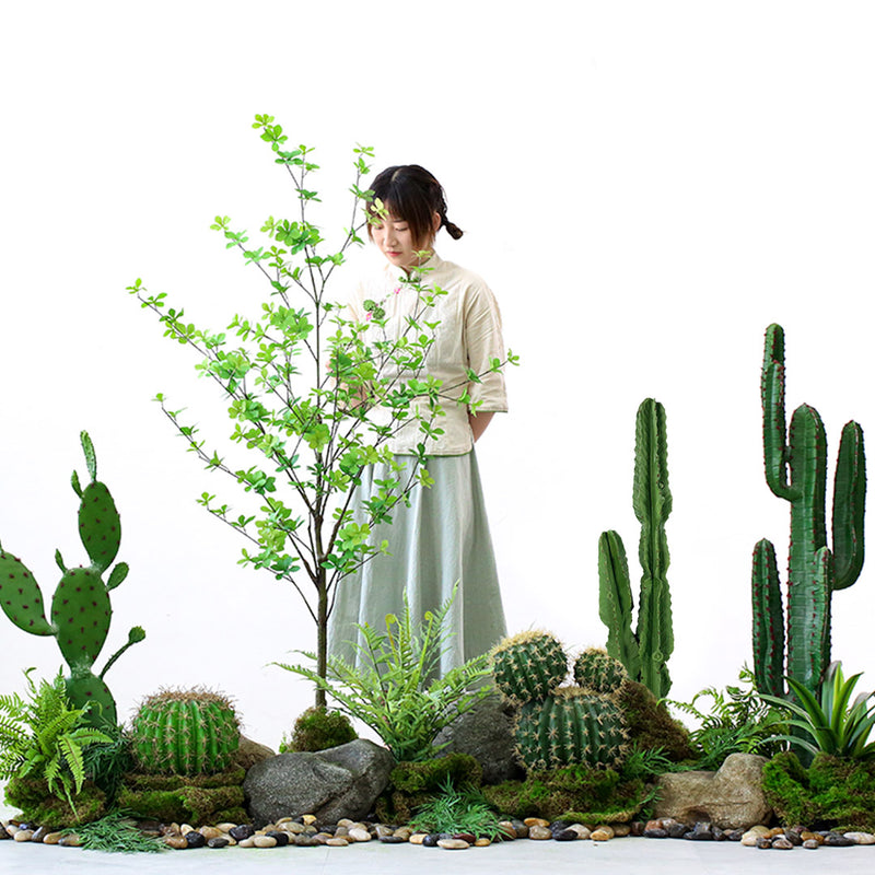 2X 95cm Green Artificial Indoor Cactus Tree Fake Plant Simulation Decorative 2 Heads