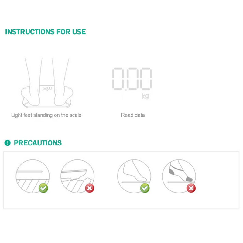 180kg Digital Fitness Weight Bathroom Gym Body Glass LCD Electronic Scales Green