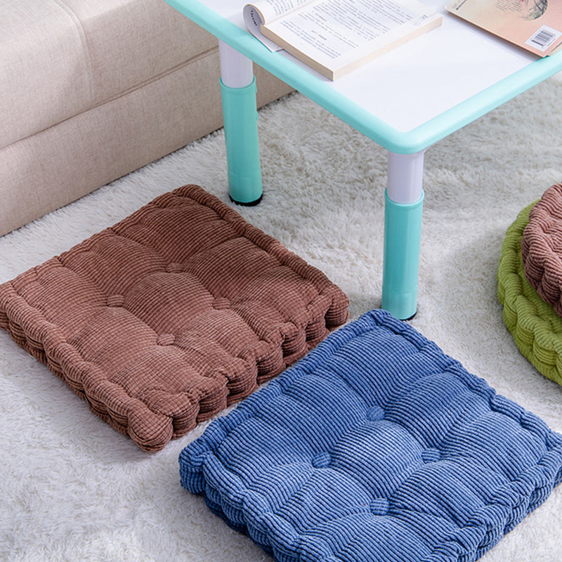 2X Coffee Square Cushion Soft Leaning Plush Backrest Throw Seat Pillow Home Office Decor