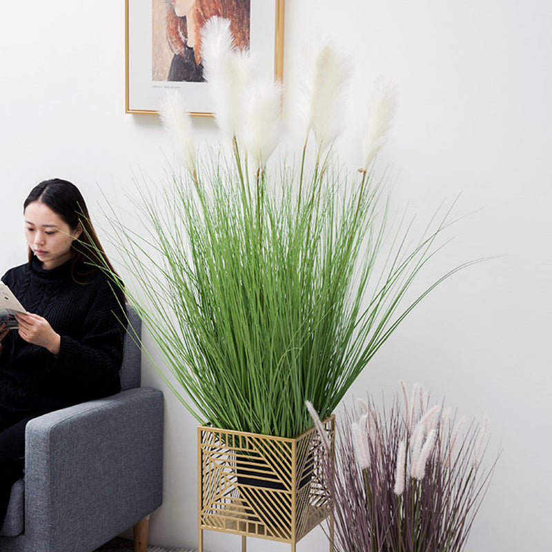 137cm Green Artificial Indoor Potted Bulrush Grass Tree Fake Plant Simulation Decorative
