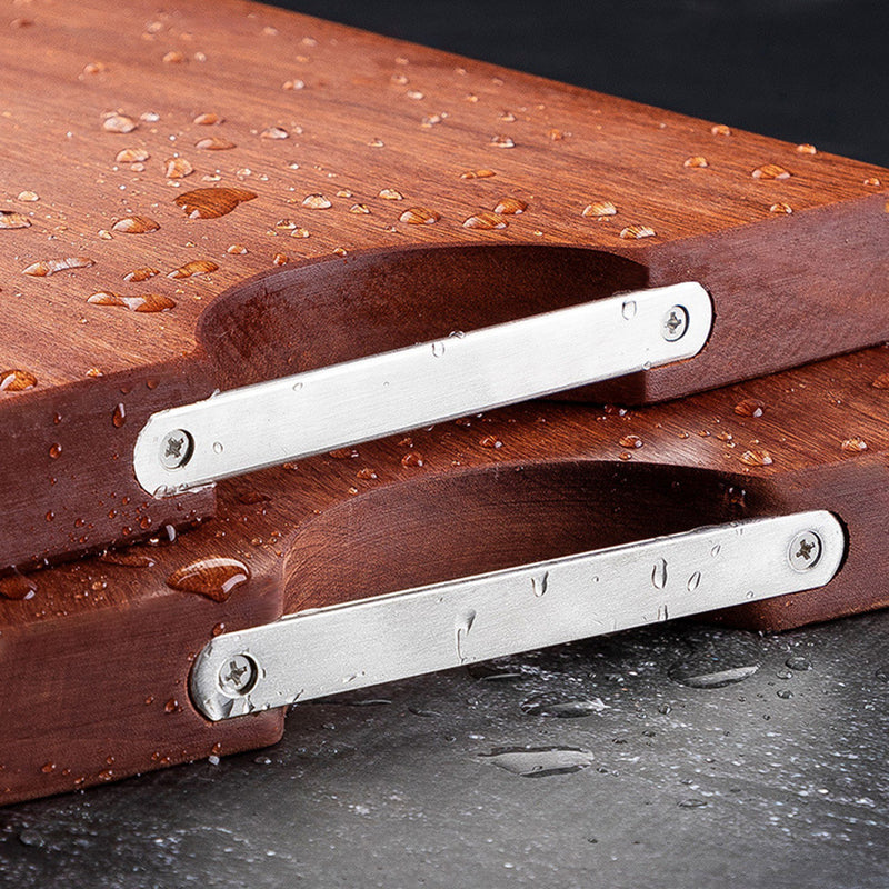 50cm Rectangular Wooden Ebony Butcher Block Non-slip Chopping Food Serving Tray Charcuterie Board