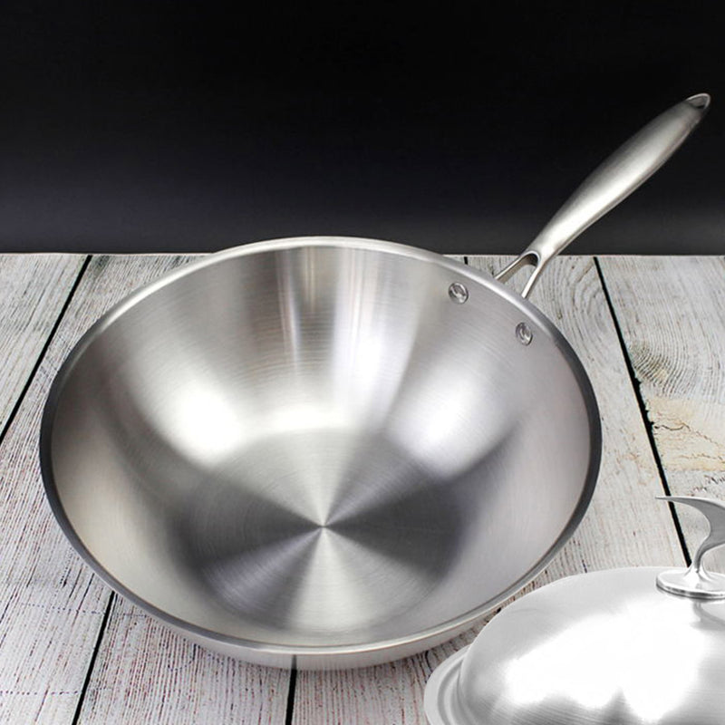 18/10 Stainless Steel Fry Pan 32cm Frying Pan Top Grade Cooking Skillet with Lid