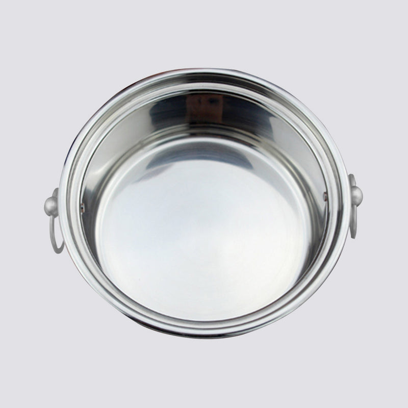 Stainless Steel Mini Asian Buffet Hot Pot Single Person Shabu Alcohol Stove Burner with Glass Lid