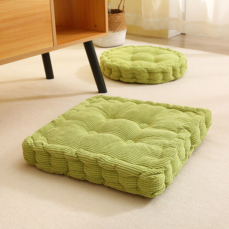 Green Square Cushion Soft Leaning Plush Backrest Throw Seat Pillow Home Office Sofa Decor