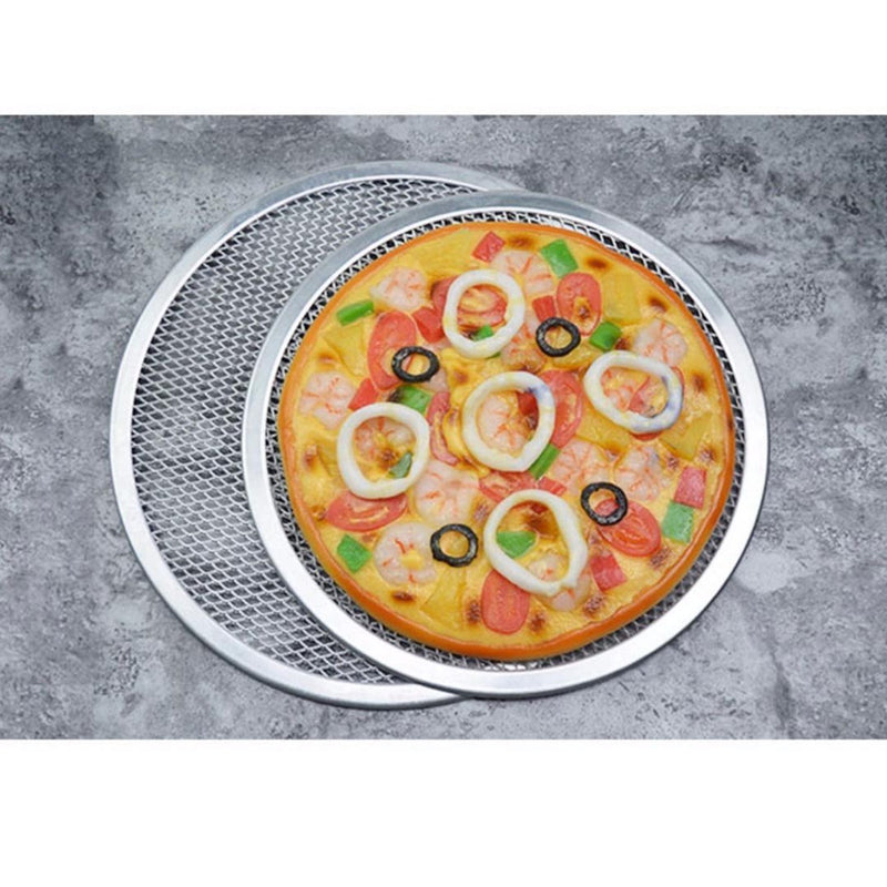 10-inch Round Seamless Aluminium Nonstick Commercial Grade Pizza Screen Baking Pan