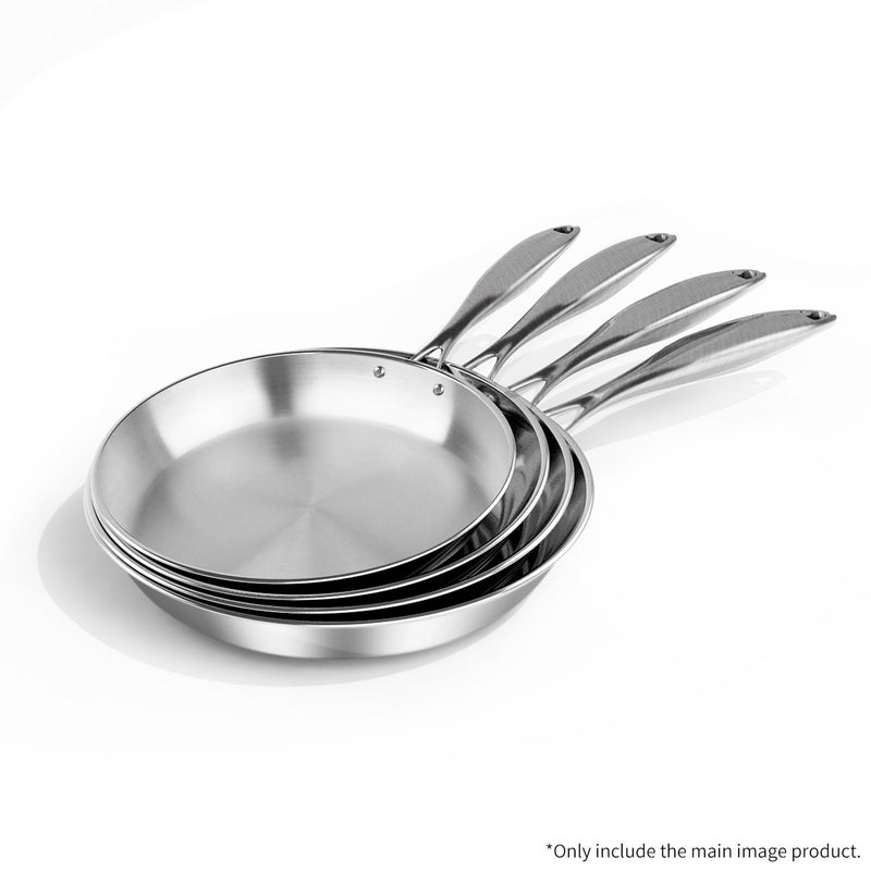 Stainless Steel Fry Pan 20cm 30cm Frying Pan Top Grade Induction Cooking