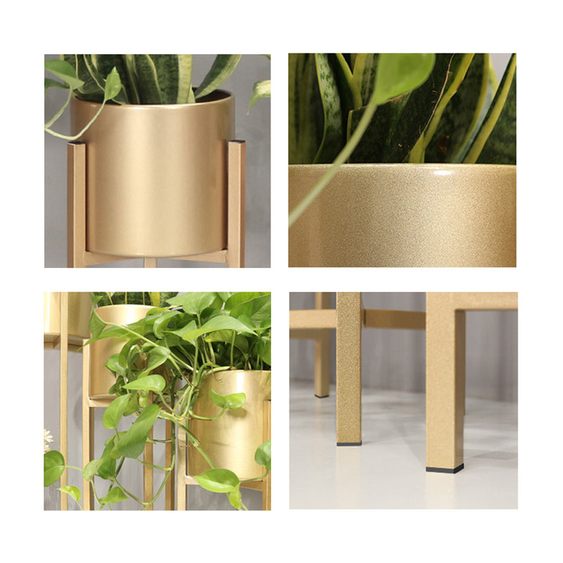 2X 45CM Gold Metal Plant Stand with Flower Pot Holder Corner Shelving Rack Indoor Display