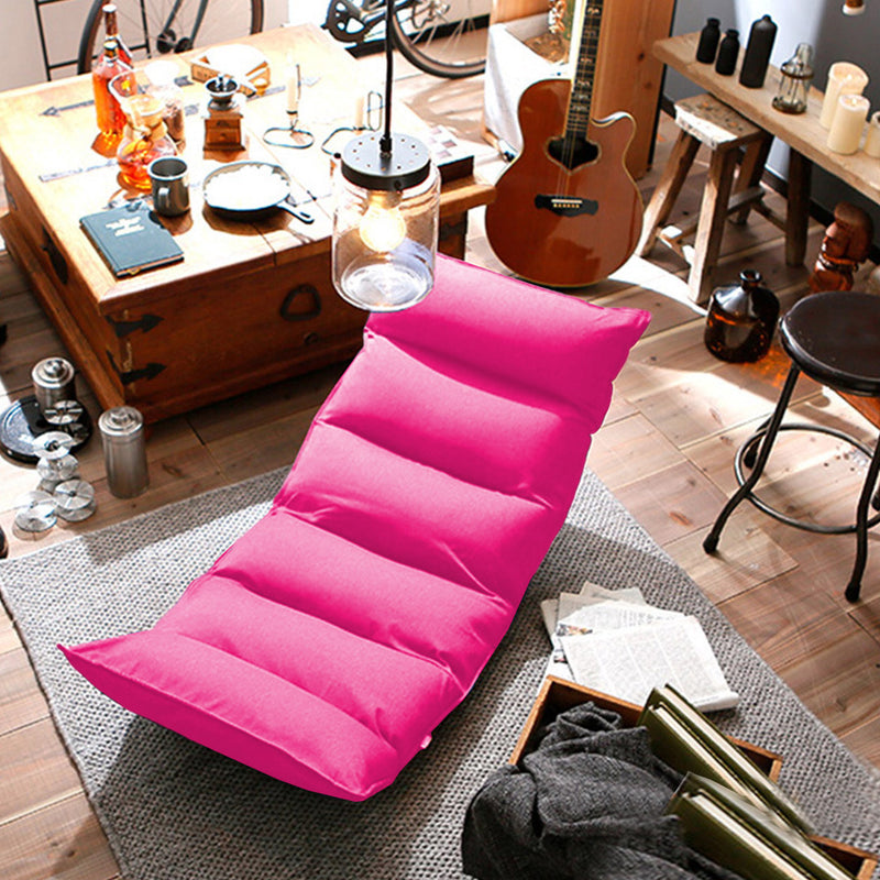 Foldable Tatami Floor Sofa Bed Meditation Lounge Chair Recliner Lazy Couch Pink