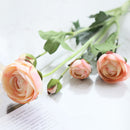 85cm Clear Glass Tall Floor Vase with 12pcs Artificial Fake Flower Set