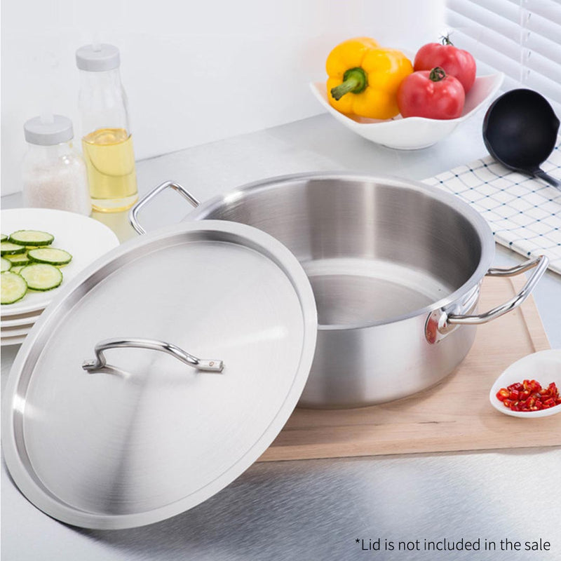 Stock Pot 58L Top Grade Thick Stainless Steel Stockpot 18/10 Without Lid