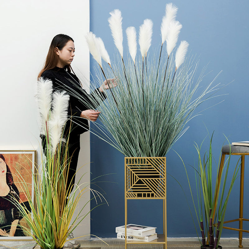 137cm Green Artificial Indoor Potted Bulrush Grass Tree Fake Plant Simulation Decorative