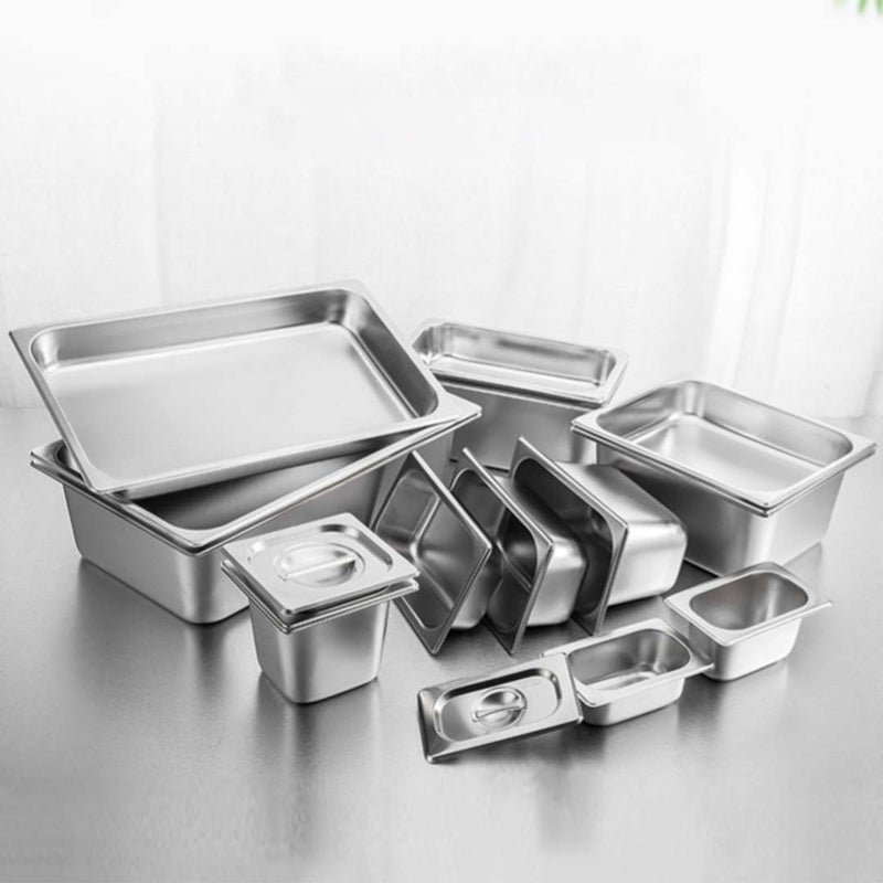 Gastronorm GN Pan Full Size 1/2 GN Pan 20cm Deep Stainless Steel Tray With Lid