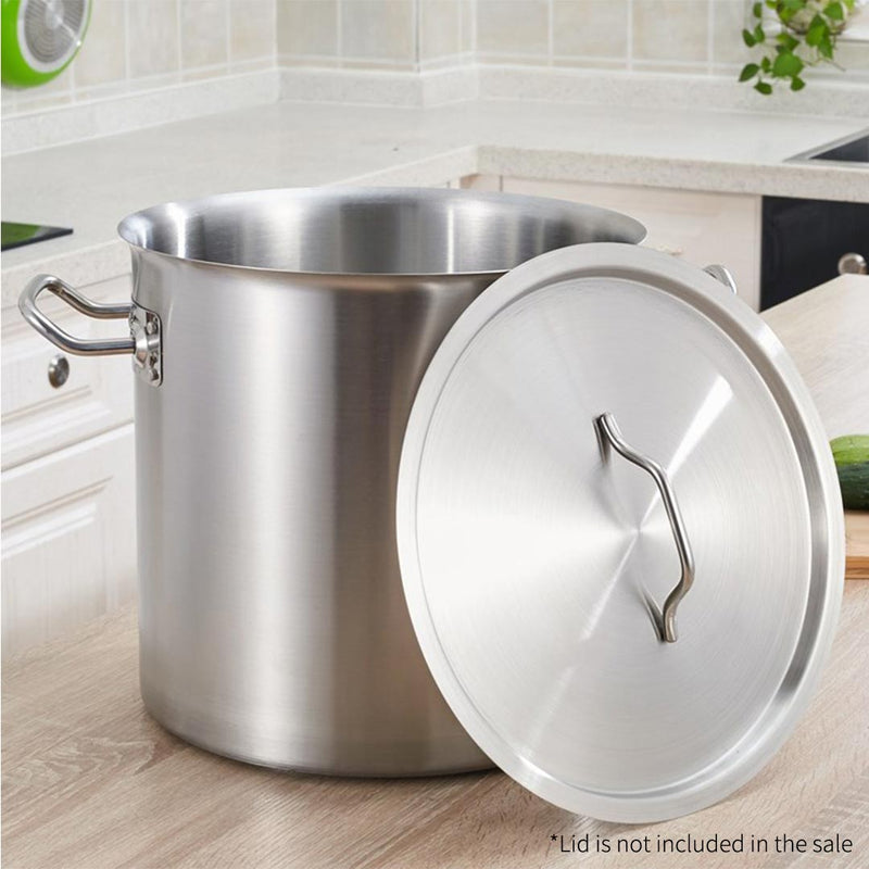 Stock Pot 33L Top Grade Thick Stainless Steel Stockpot 18/10 Without Lid