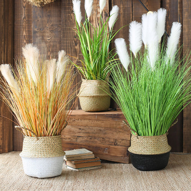 137cm Green Artificial Indoor Potted Bulrush Grass Tree Fake Plant Simulation Decorative