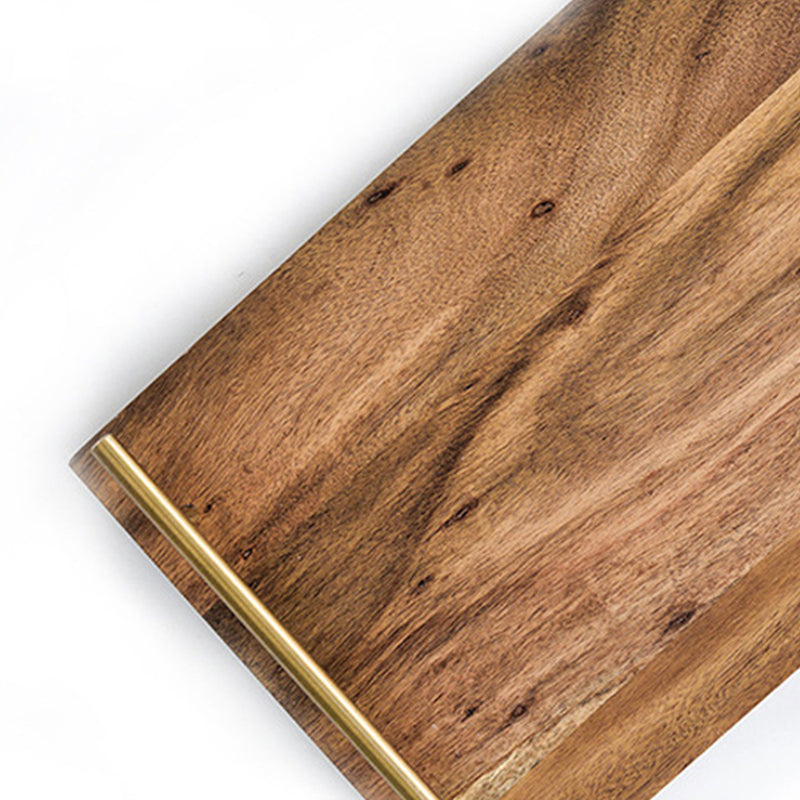 2X 30cm Brown Rectangle Wooden Acacia Food Serving Tray Charcuterie Board Centerpiece  Home Decor