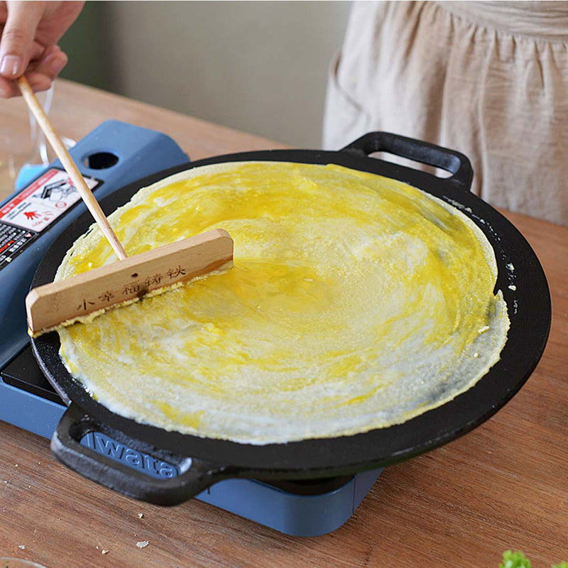 Cast Iron Induction Crepes Pan Baking Cookie Pancake Pizza Bakeware