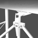 5 Tier Steel White Foldable Display Stand Multi-Functional Shelves Portable Storage Organizer with Wheels