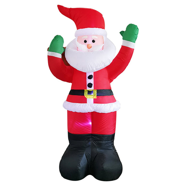 Christmas Inflatables Decoration With Built-in LED Light & Blower 1.8M Waving Santa