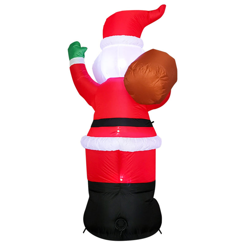 Christmas Inflatables Decoration With Built-in LED Light & Blower 1.8M Waving Santa