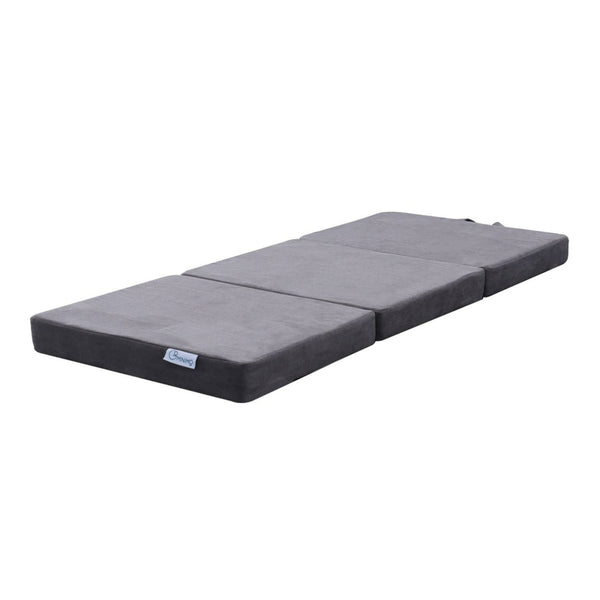 Foldable Foam Mattresses Single Portable Camping Sofa Bed Light Grey