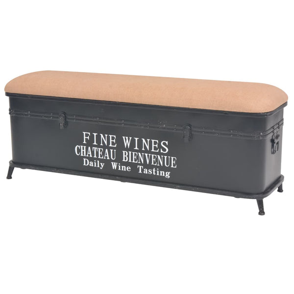 Storage Bench with Cushion 103x30x40 cm