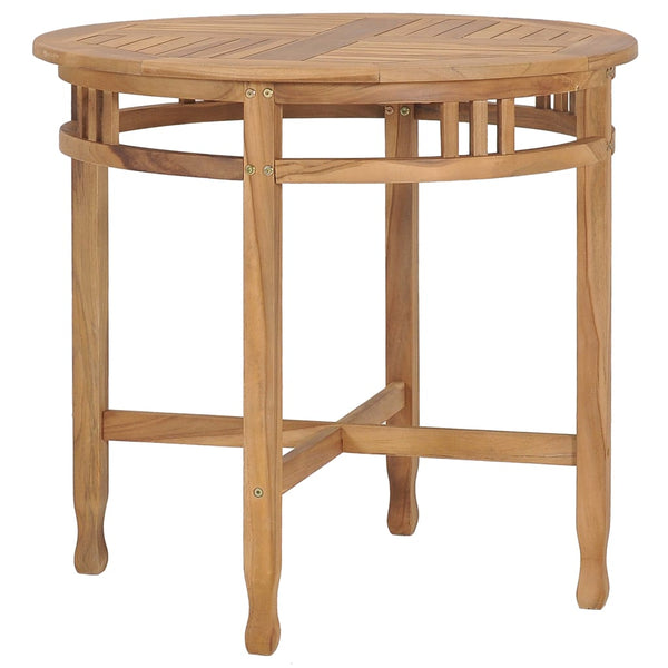 Dining Table Ø 80 cm Solid Teak Wood
