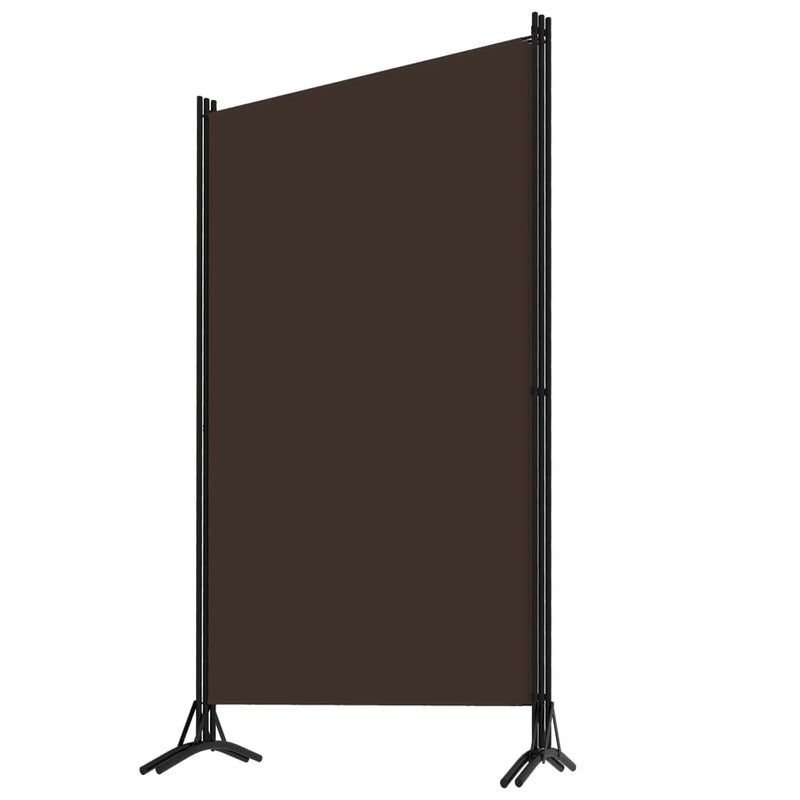 3-Panel Room Divider Brown 260x180 cm