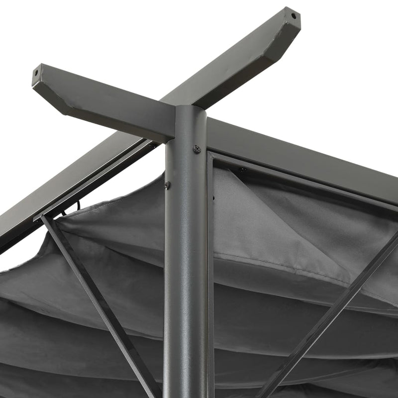 Pergola with Retractable Roof Anthracite 3x3 m Steel 180 g/m²