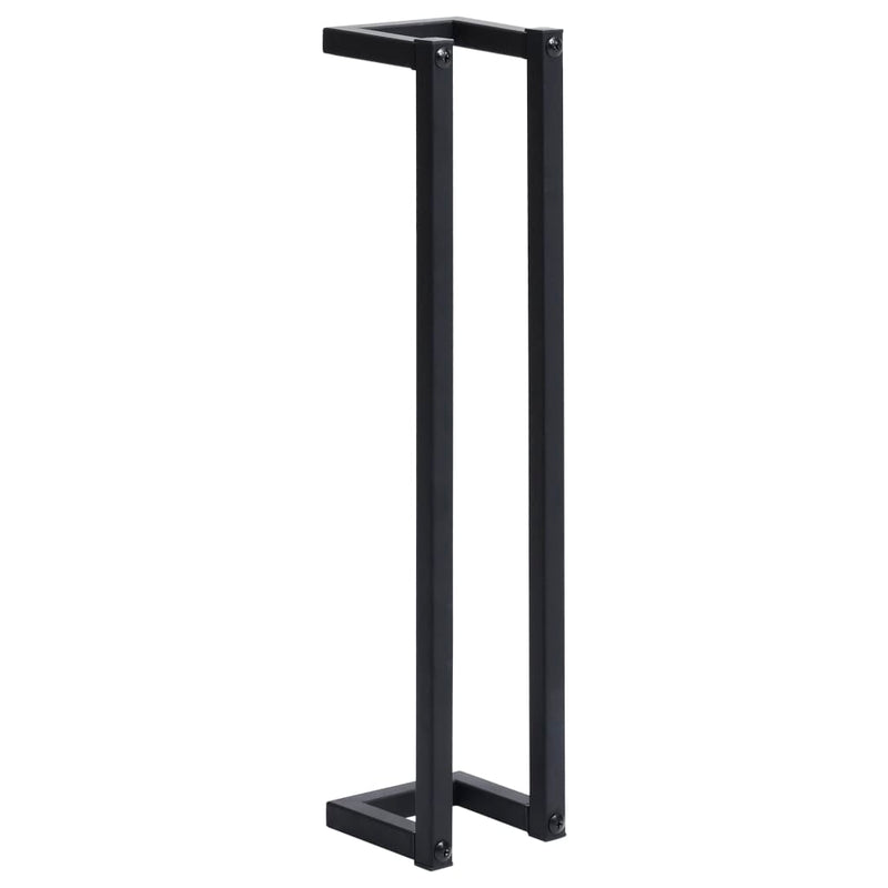 Towel Rack Black 12.5x12.5x60 cm Iron