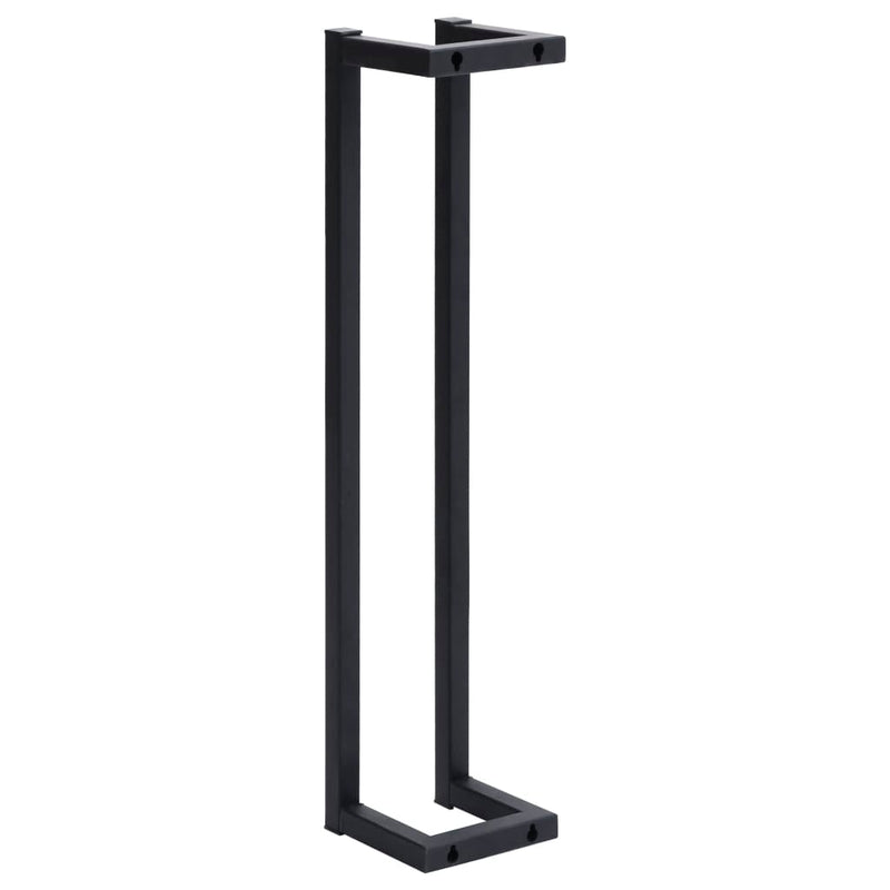 Towel Rack Black 12.5x12.5x60 cm Iron